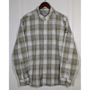 Redington Fly Fishing Long Sleeve Snap Up Plaid Shirt Mens Large Superfly